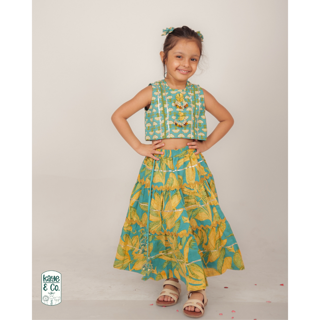 Yellow banana Lehenga Set