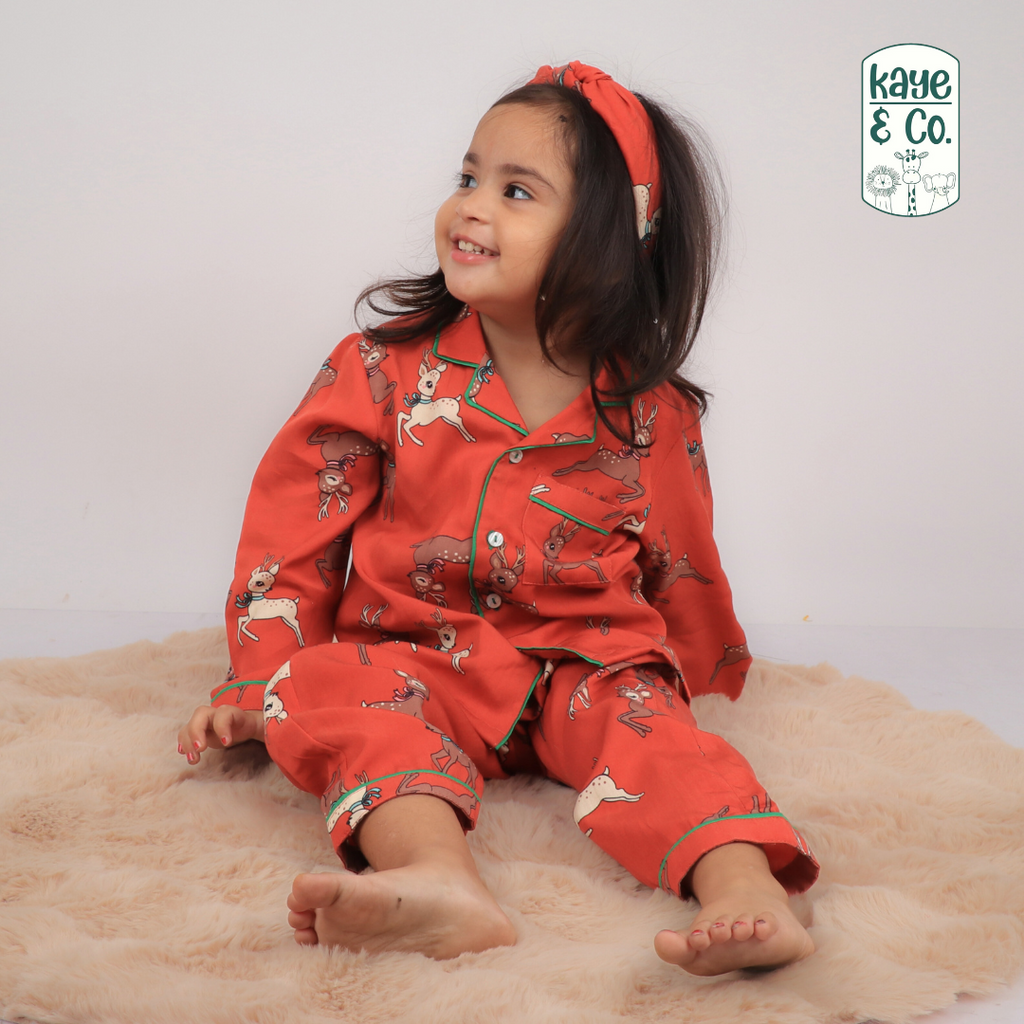 XMAS SPECIAL - Valencia Red Reindeer Pj Set