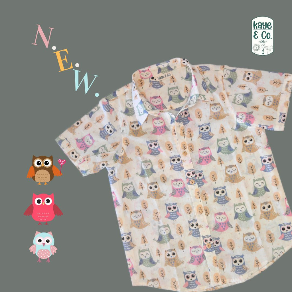 Colourful Owl Print Shirt