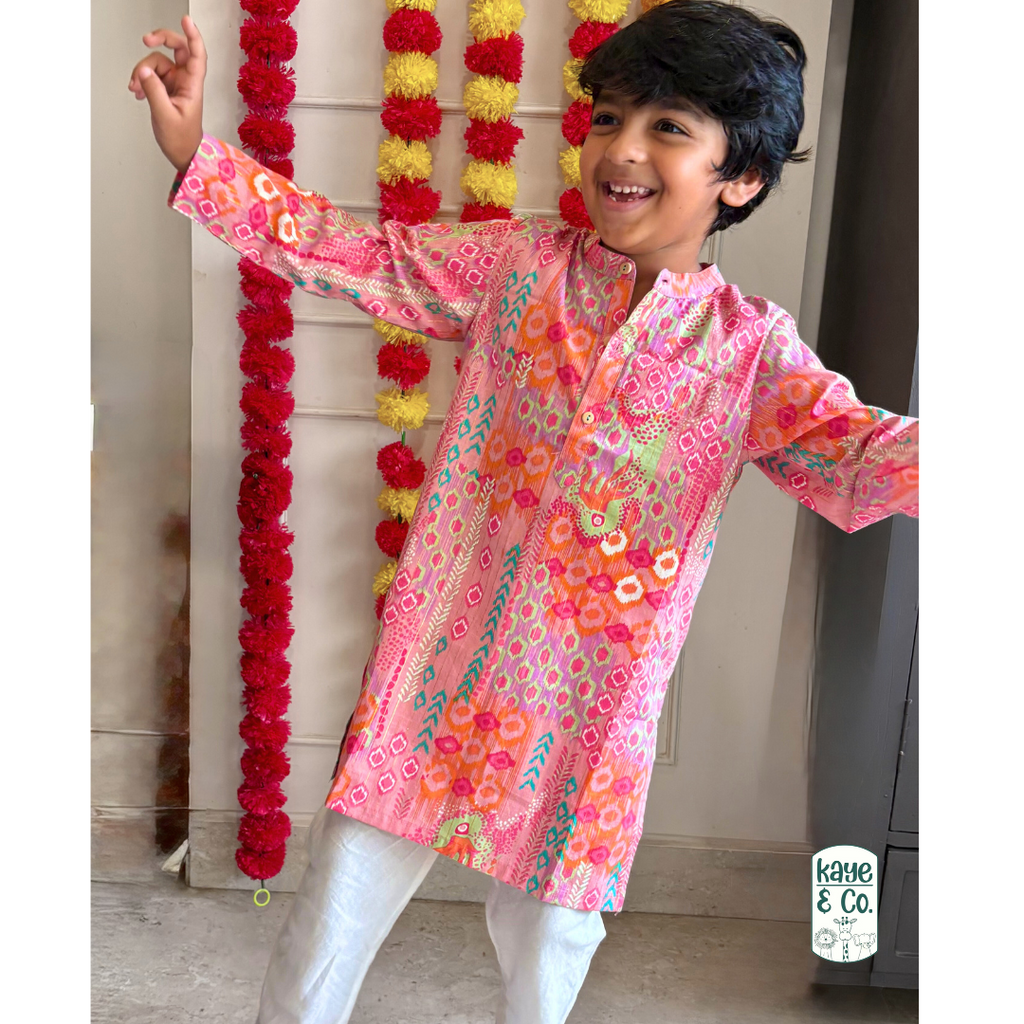 Ps i Love You Boys Kurta Set