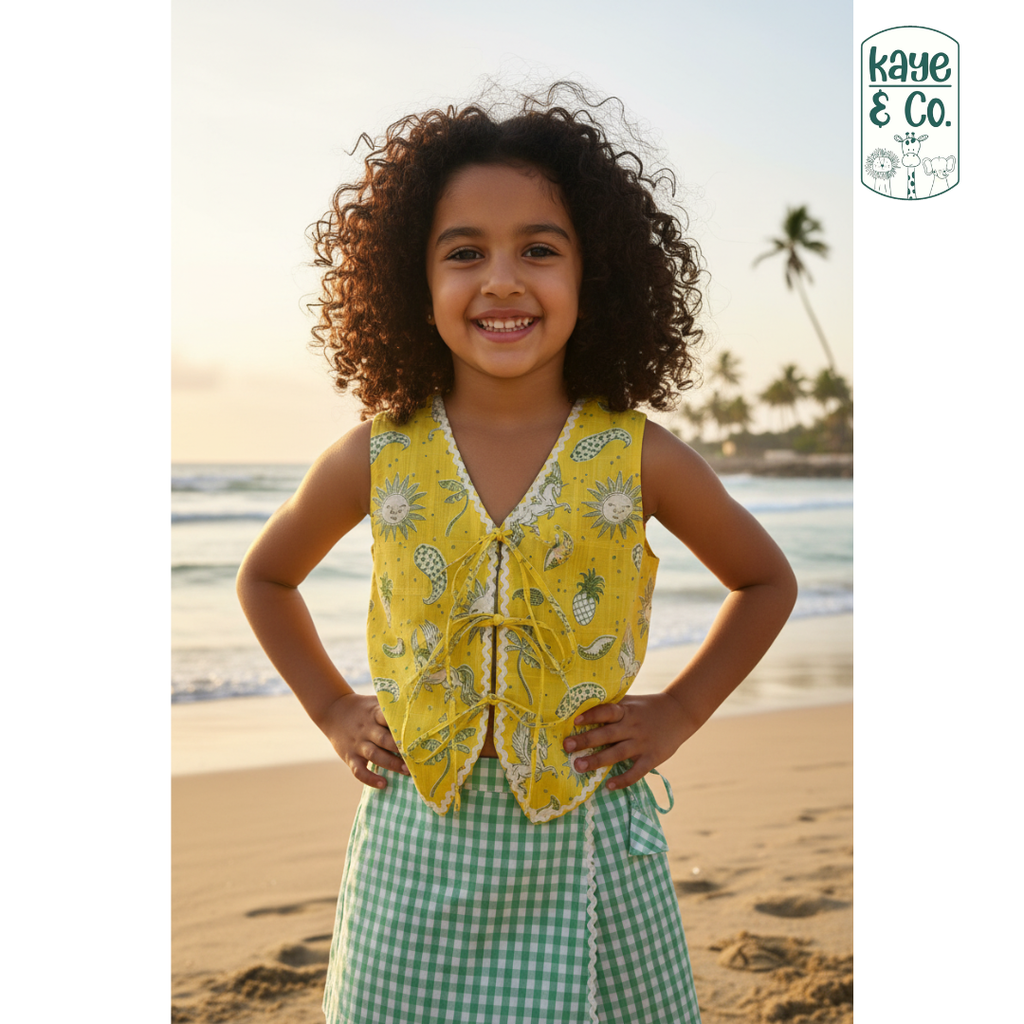 Tie up yellow and green skot set
