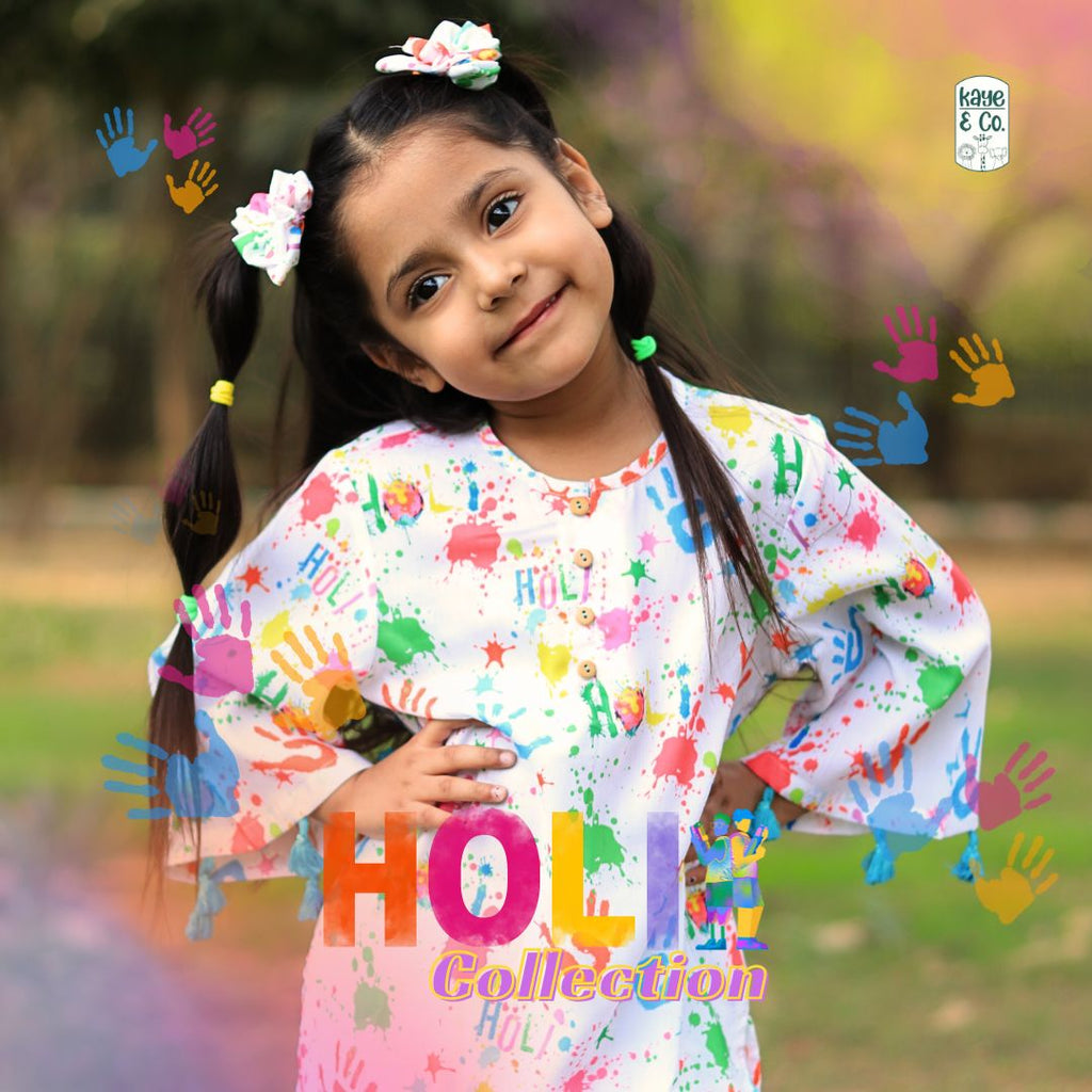 Holi Hai Kurti & Tulip SET