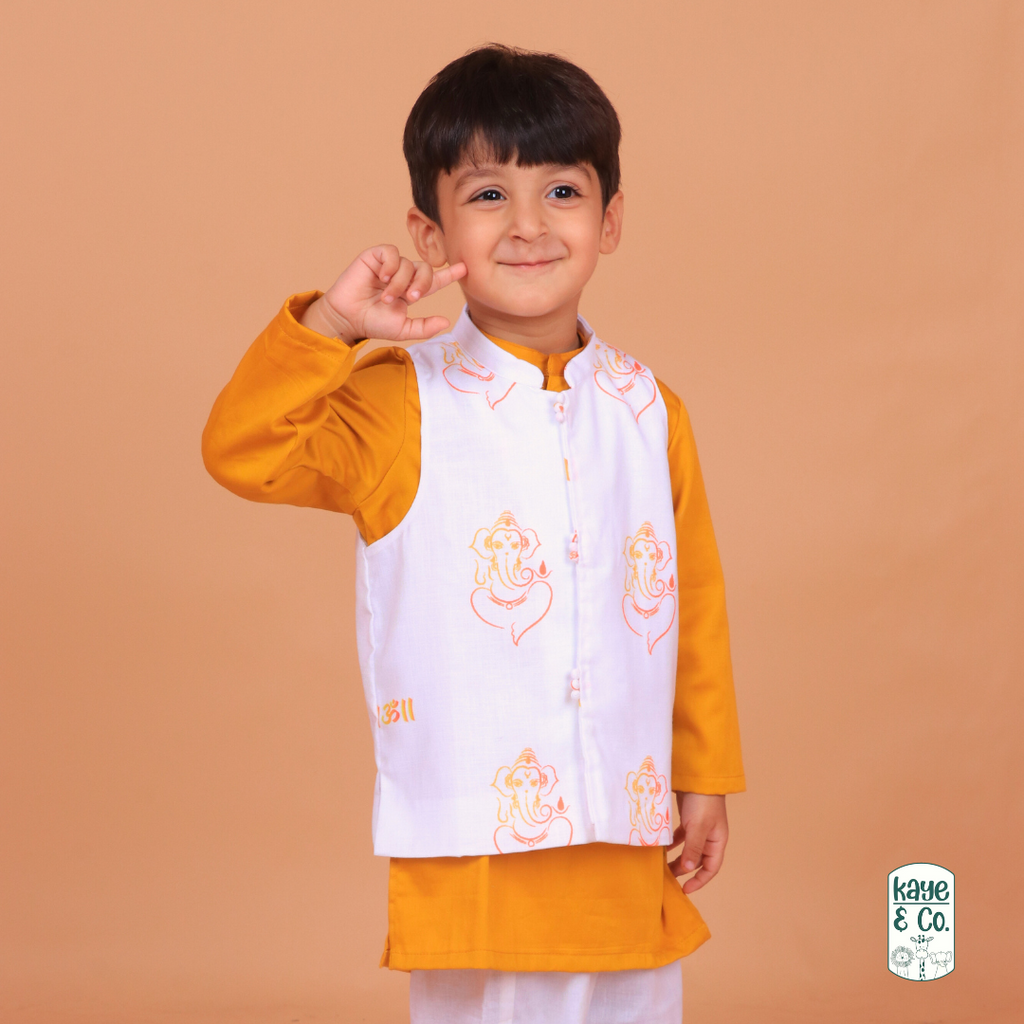 Ganesha Nehru Jacket Set