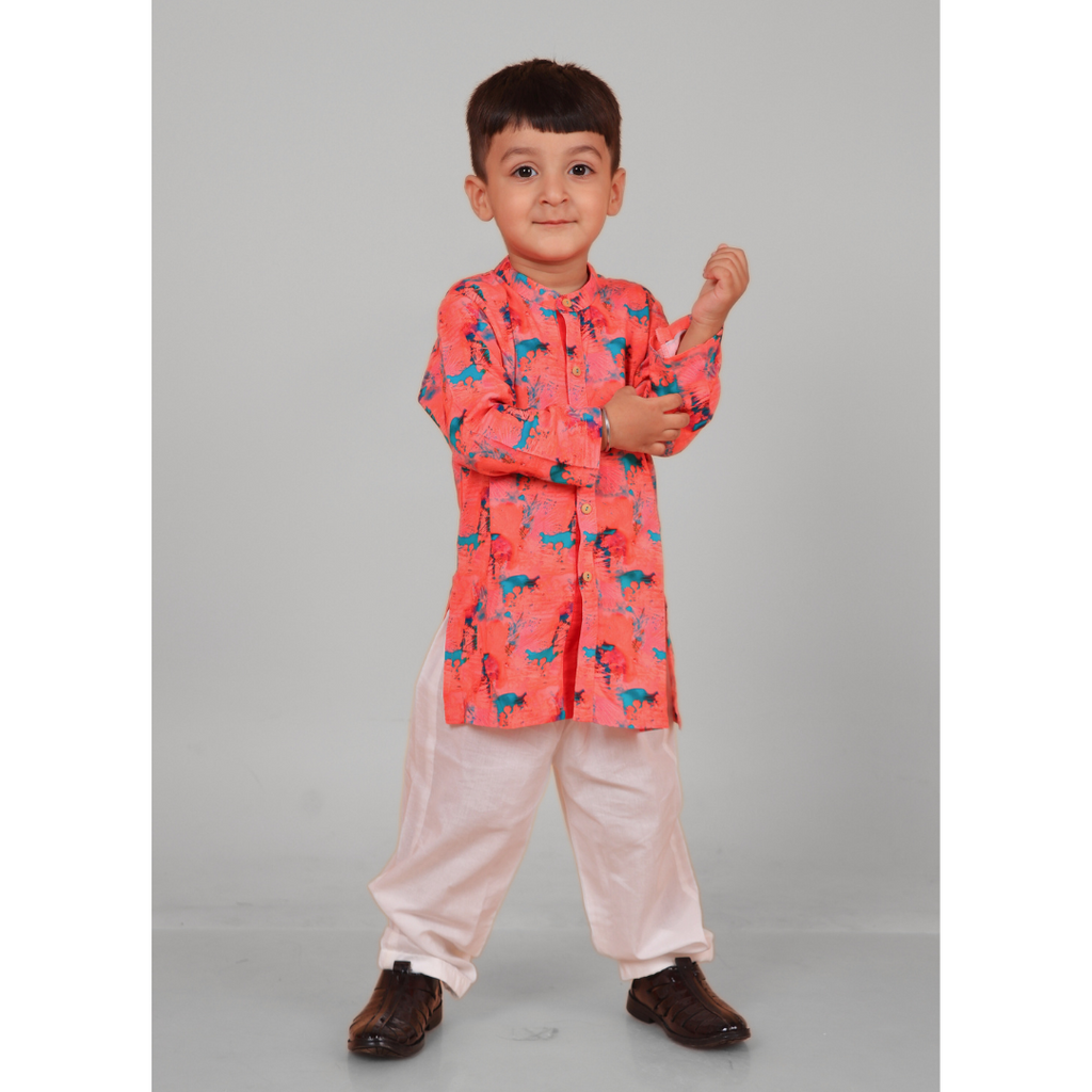 Colour Burst Boys Kurta Set