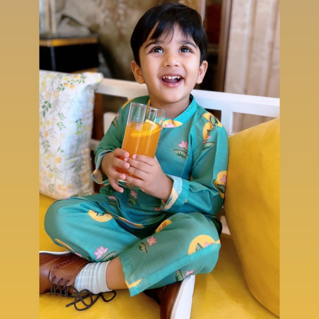 Lotus Flower Boys Kurta Set