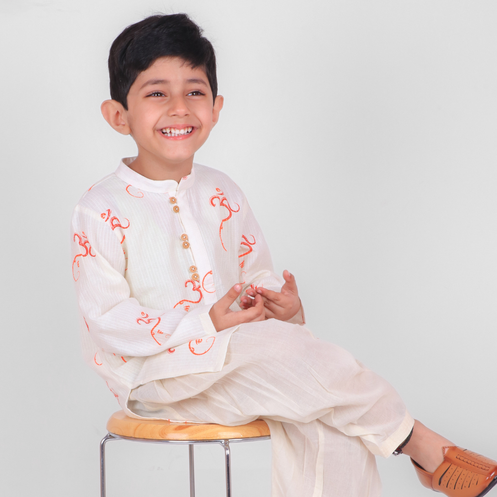 Om Boys Kurta Set