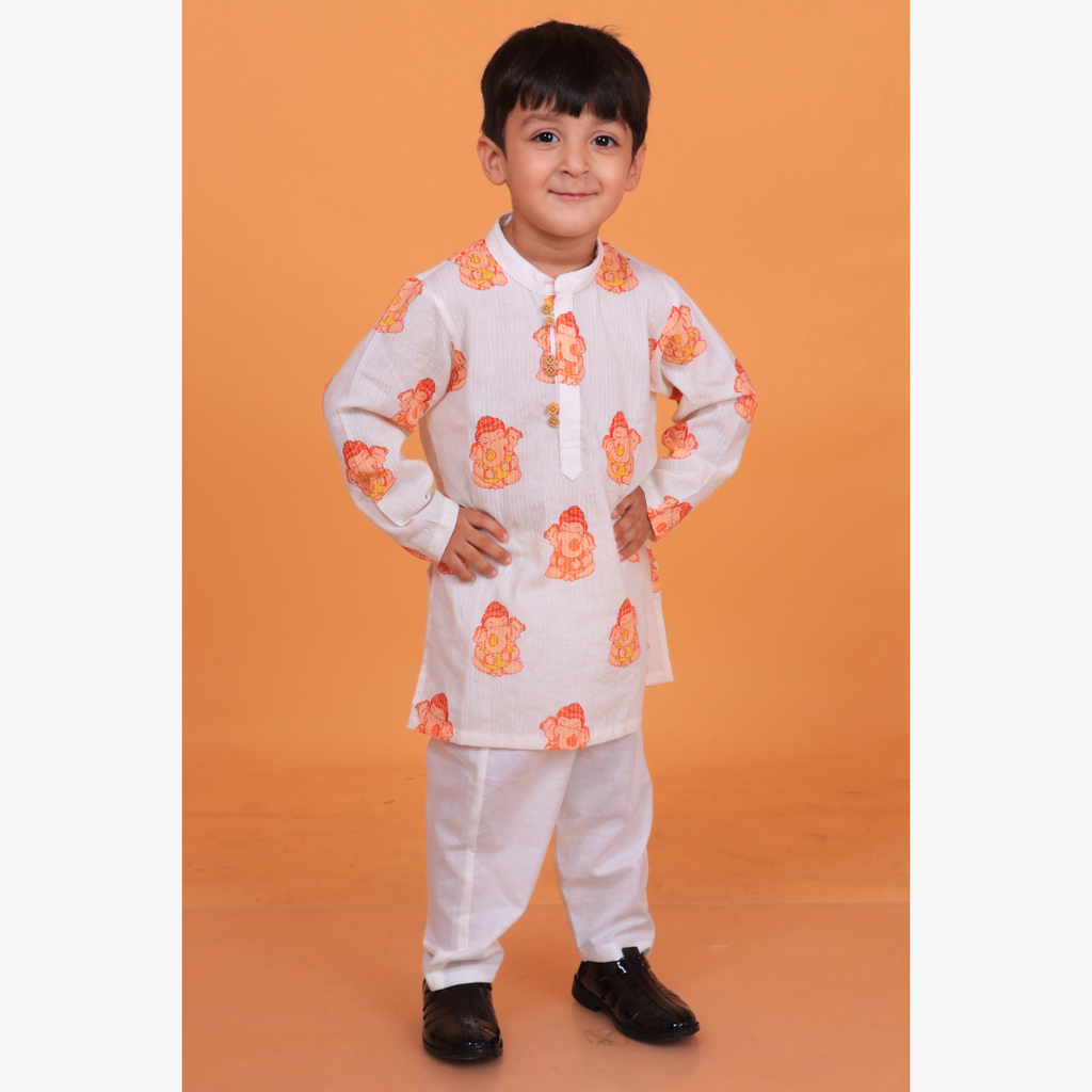 Ganpati Modak Kurta Set