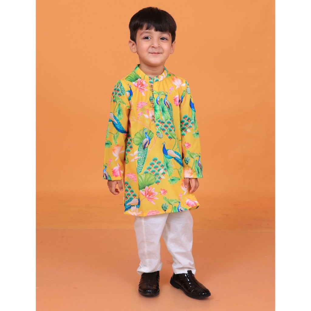 Peacock Garden Boys Kurta Set