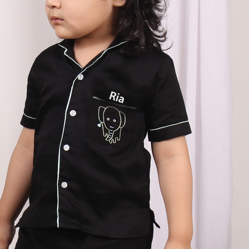 Classic Black Unisex Shorts Set