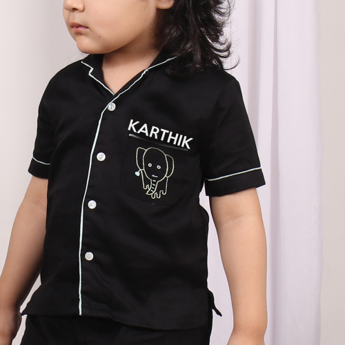 Classic Black Unisex Shorts Set