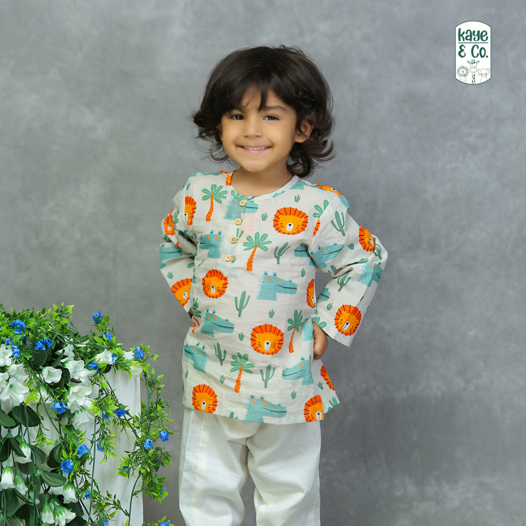 Croc & Lion Kurta Shirt