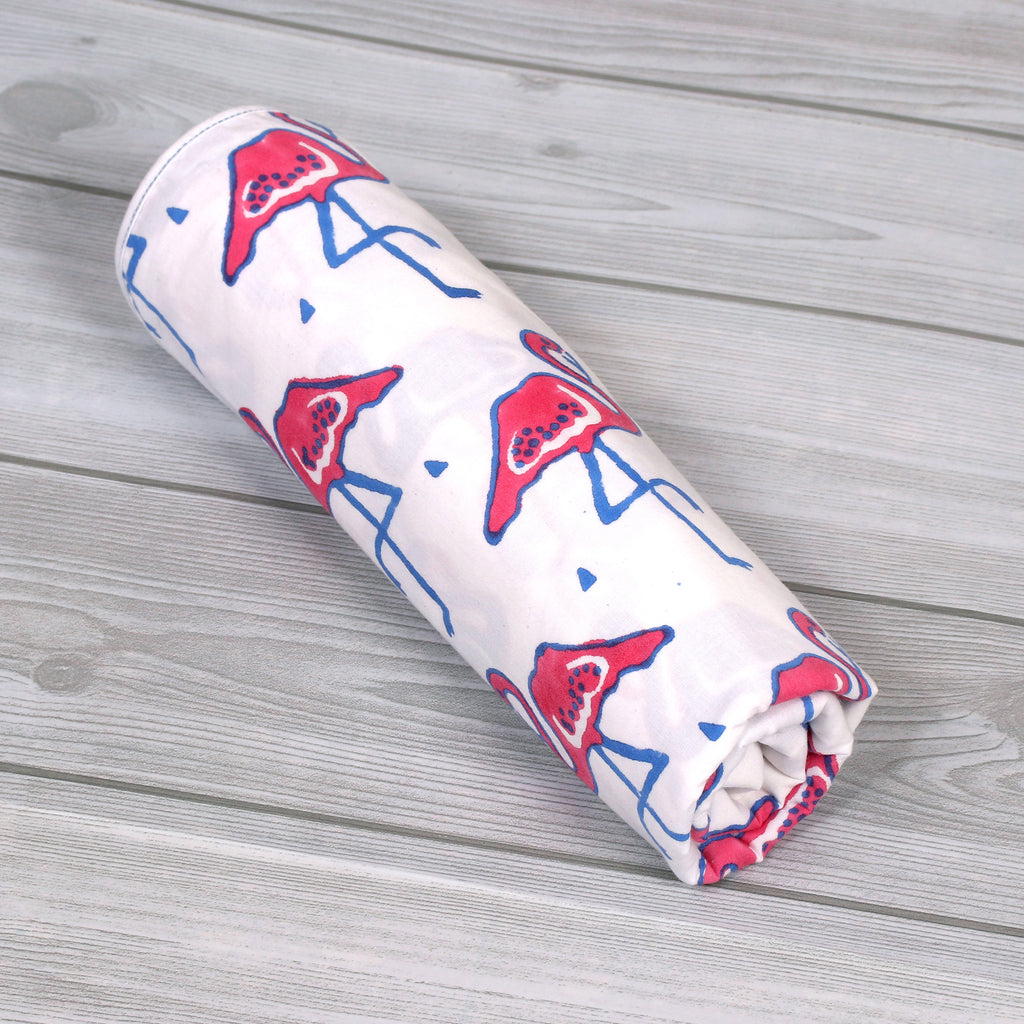 Reversible Baby Blanket - Flamingo