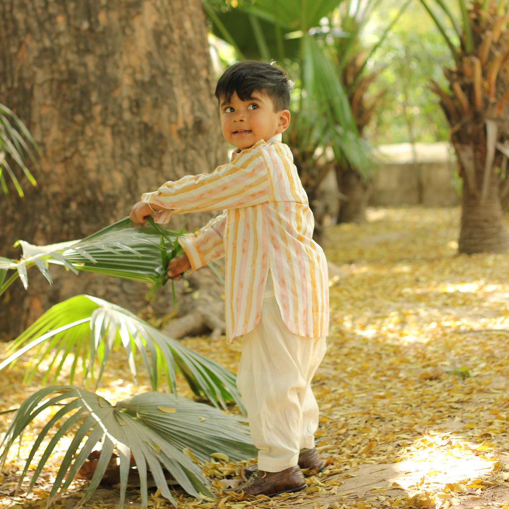 Stripe Print Kurta & Salwaar set